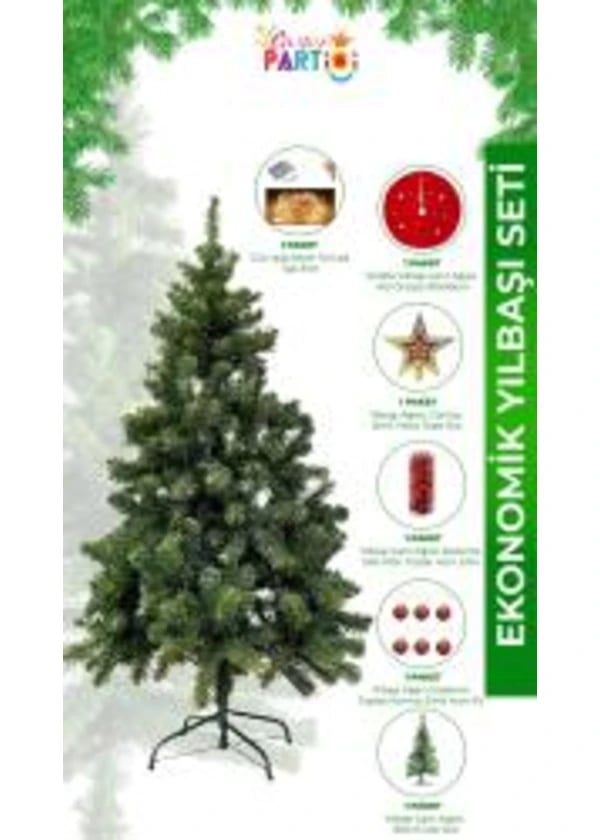 Ekonomik Yılbaşı Ağaç Seti 34 Parça - Gorsel 1