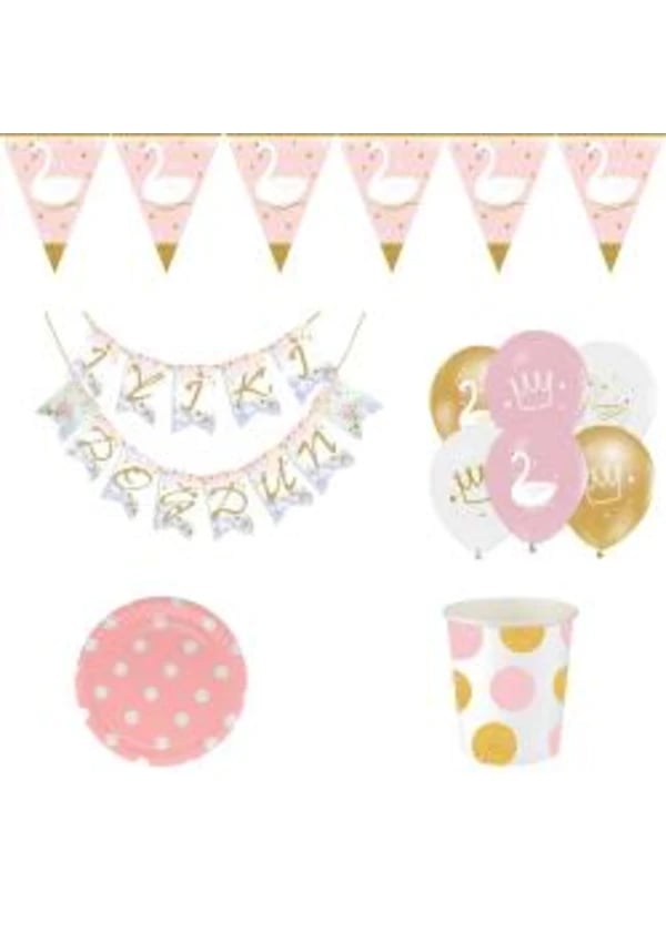 Kuğu Temalı Parti Seti 16 Kişilik - Gorsel 1