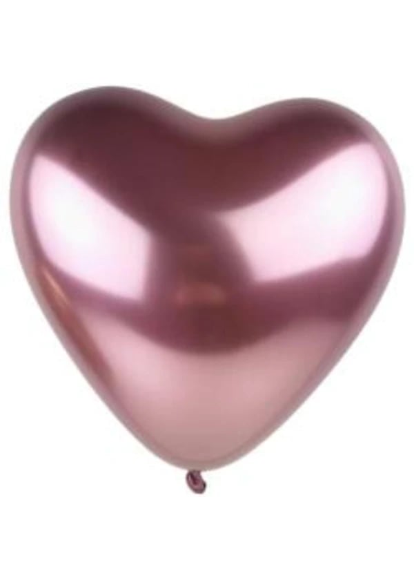 Krom Rose Gold Kalp Balon 5'li Paket - Gorsel 1