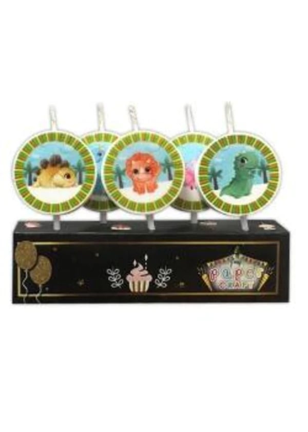 Dinazorlar Temalı Mum Seti 5'li - Gorsel 1