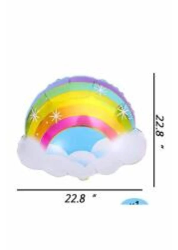 Gökkuşağı Bulut Folyo Balon 60cm - Gorsel 1