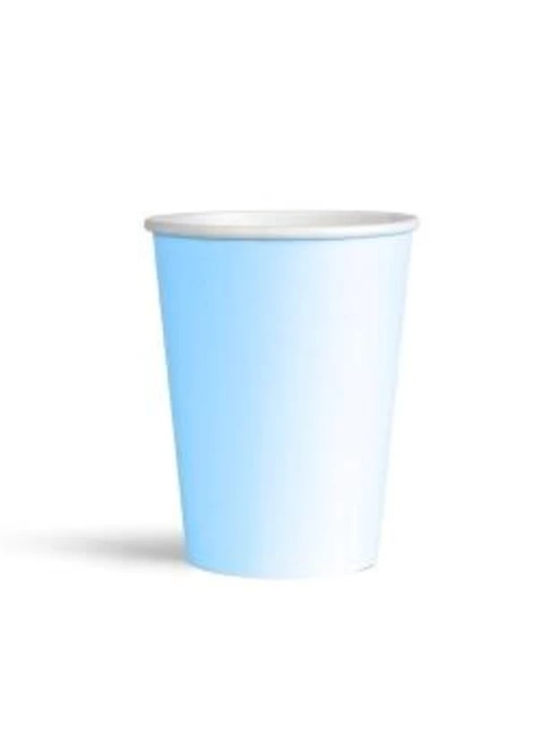 Makaron Mavi Karton Bardak 8'li - Gorsel 1