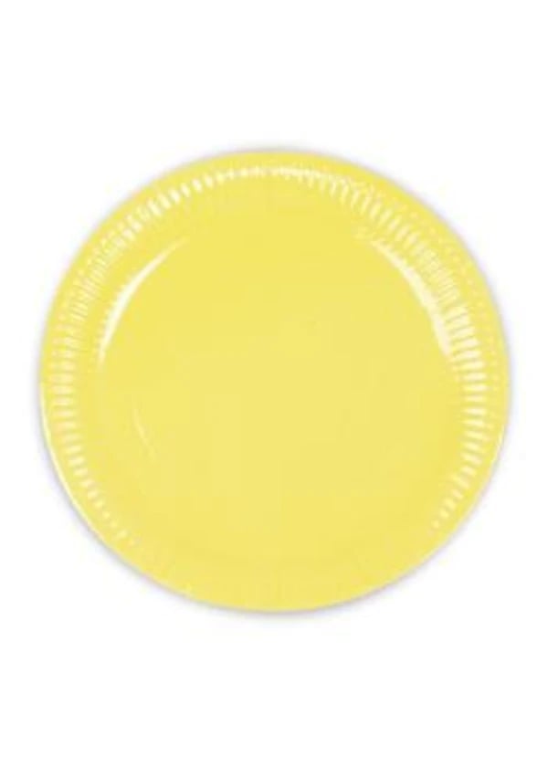 Makaron Sarı Karton Tabak 8'li - Gorsel 1