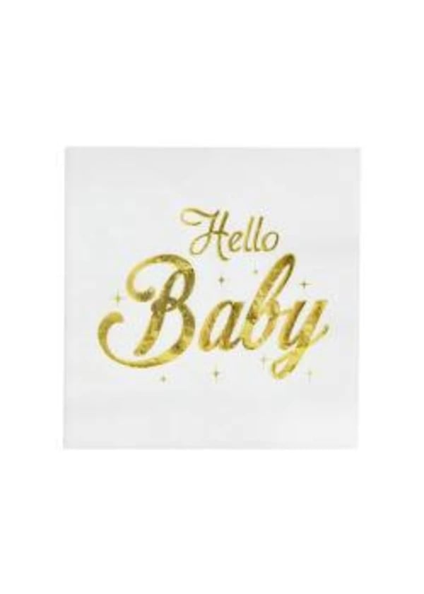 Hello Baby Altın Kağıt Peçete 16'lı - Gorsel 1