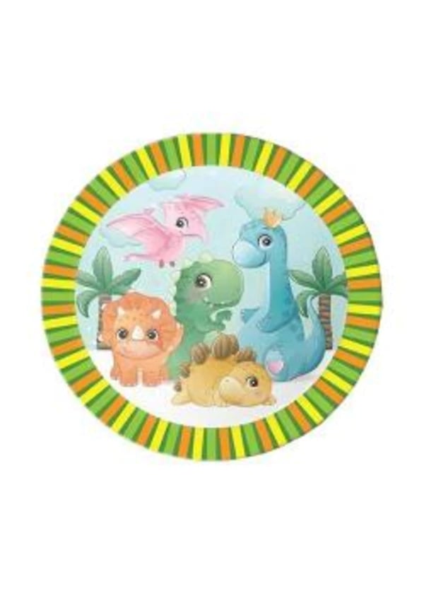 Dinazorlar Temalı Karton Tabak 8'li - Gorsel 1