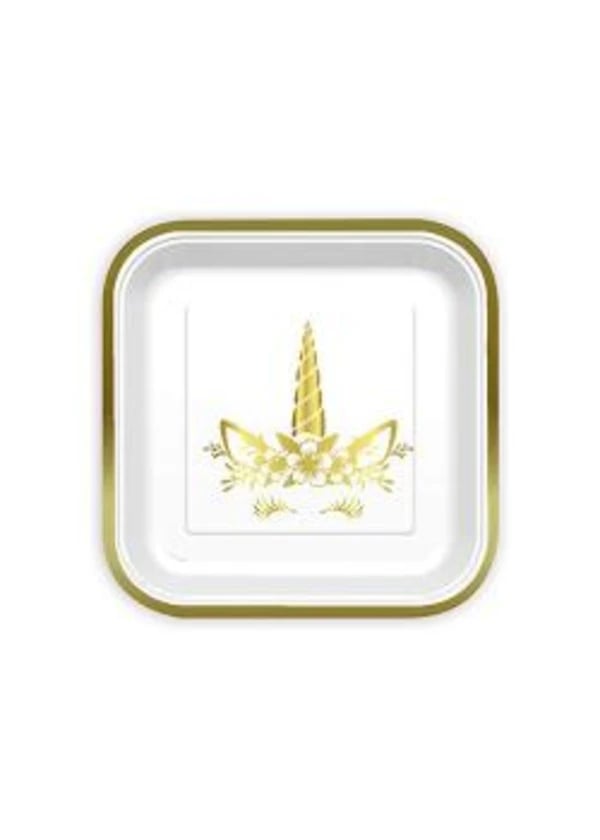 Unicorn Gold Kare Karton Tabak 6'lı - Gorsel 1