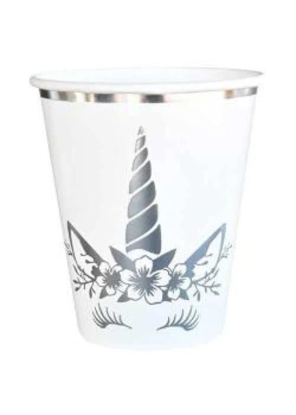 Unicorn Gümüş Karton Bardak 6'lı - Gorsel 1