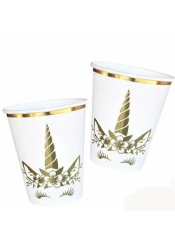 Unicorn Gold Karton Bardak 6'lı - Gorsel 1