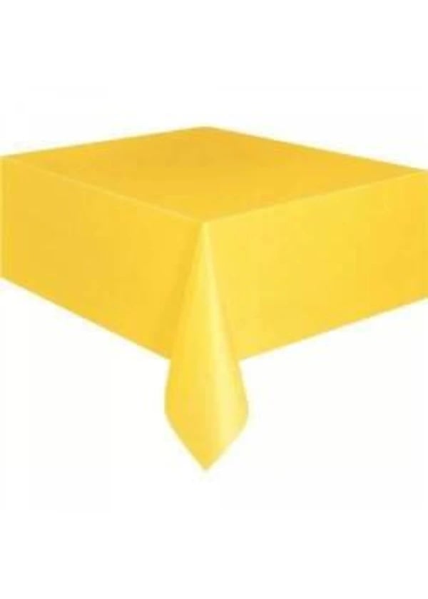 Sarı Plastik Masa Örtüsü 137x270cm - Gorsel 1