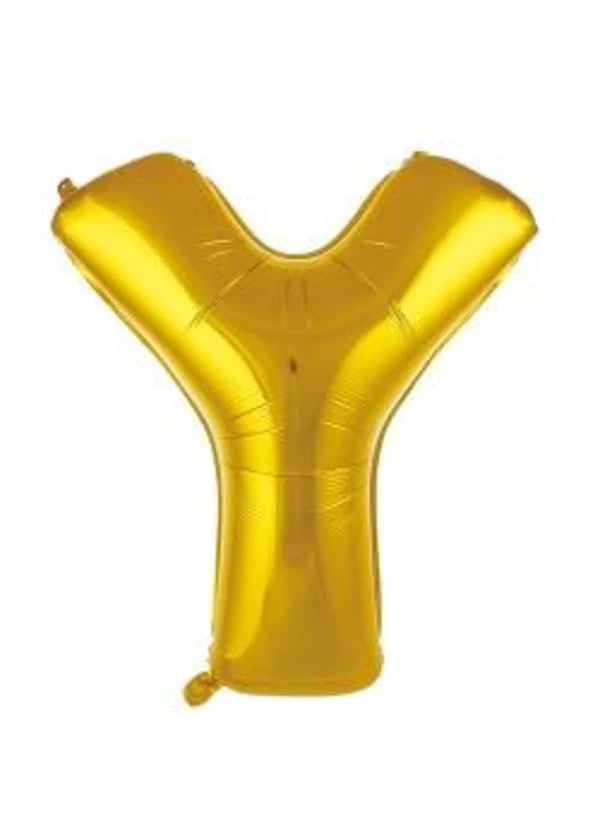 Y Harf Folyo Balon Altın 75cm - Gorsel 1