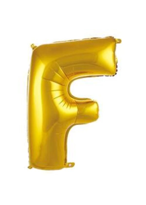 F Harf Folyo Balon Altın 75cm - Gorsel 1