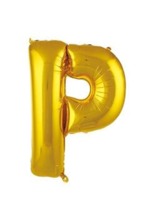P Harf Folyo Balon Altın 75cm - Gorsel 1