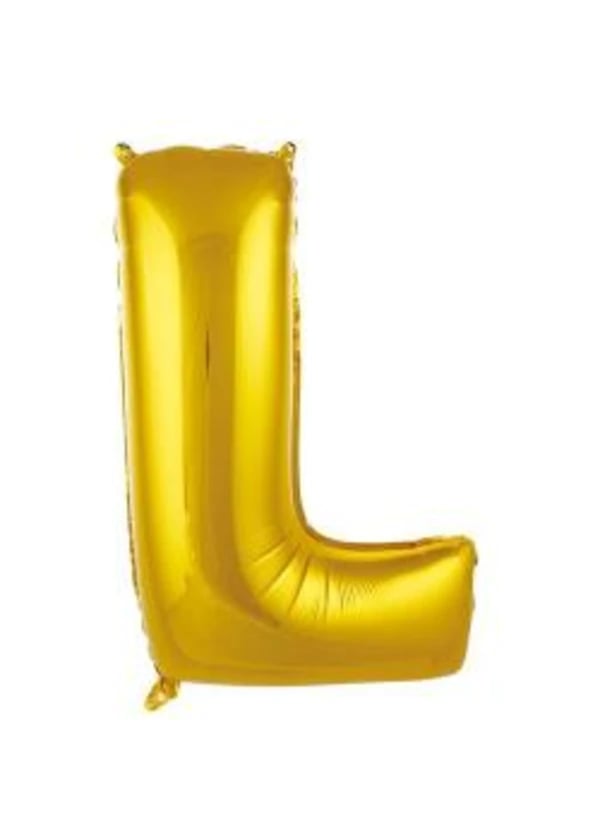 L Harf Folyo Balon Altın 75cm - Gorsel 1