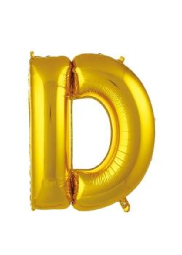 D Harf Folyo Balon Altın 75cm - Gorsel 1