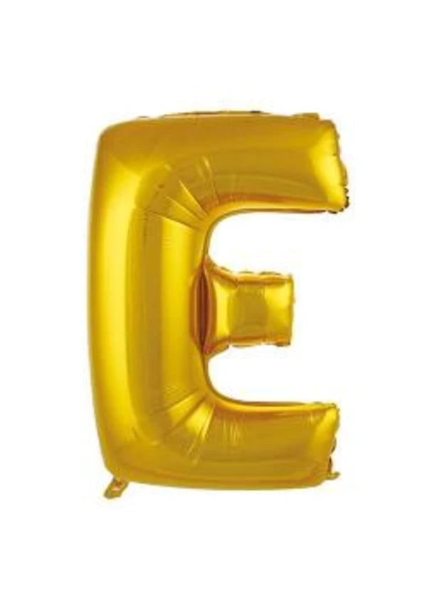 E Harf Folyo Balon Altın 75cm - Gorsel 1