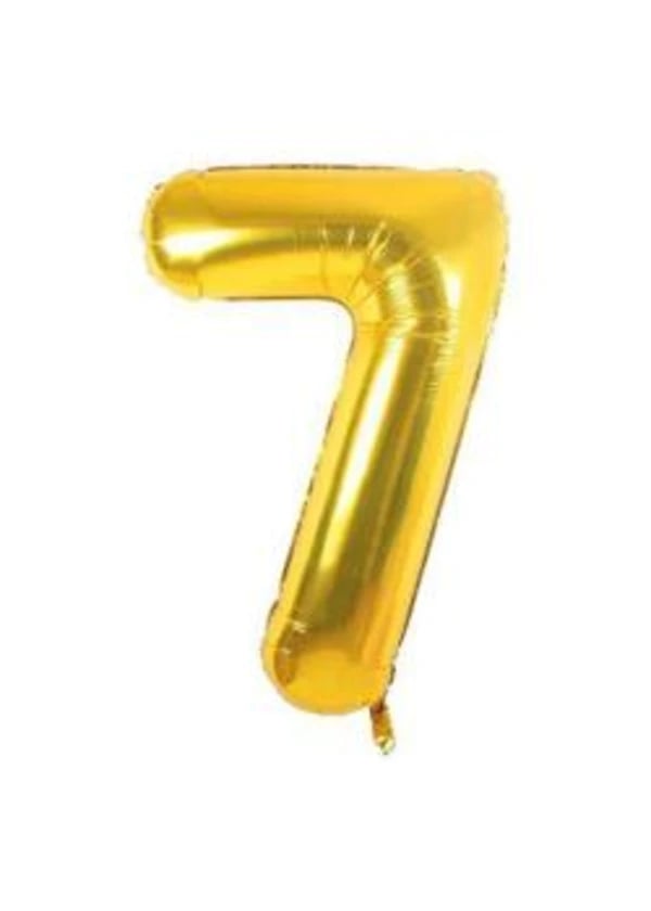 7 Rakam Folyo Balon Altın 75cm - Gorsel 1