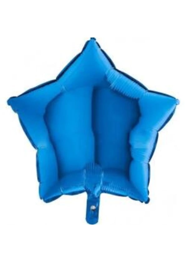 Mini Yıldız Mavi Folyo Balon 10cm - Gorsel 1