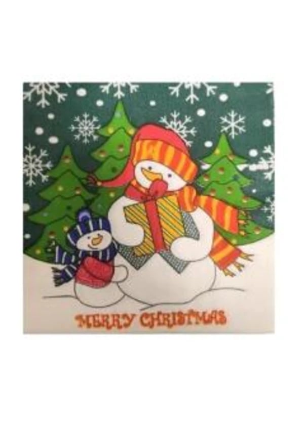 Kardan Adam Figürlü Yılbaşı Peçetesi 20'li - Gorsel 1