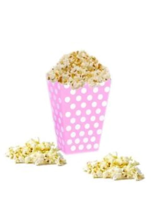 Beyaz Puantiyeli Pembe Mısır Kutusu 8'li - Gorsel 1