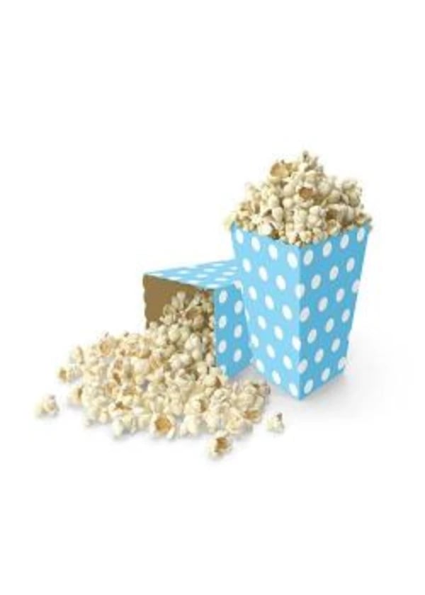 Beyaz Puantiyeli Mavi Mısır Kutusu 8'li - Gorsel 1