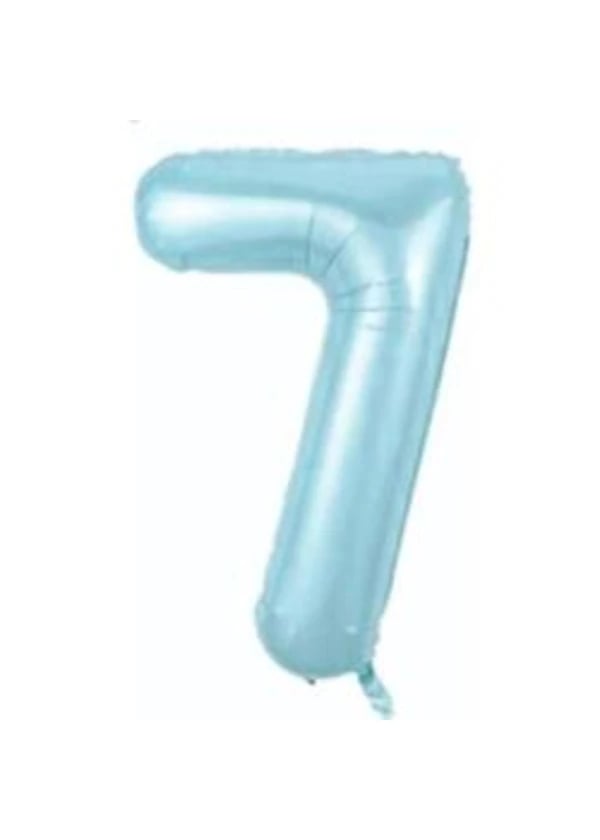 7 Rakam Folyo Balon Mavi 75cm - Gorsel 1