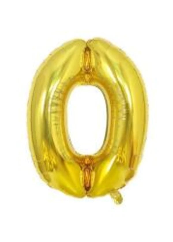 0 Rakam Folyo Balon Altın 75cm - Gorsel 1