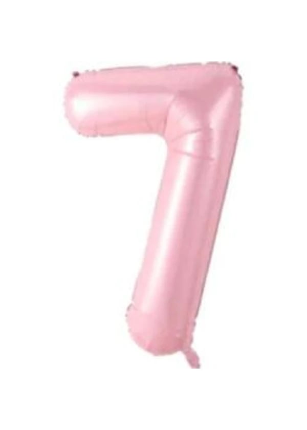 7 Rakam Folyo Balon Pembe 75cm - Gorsel 1