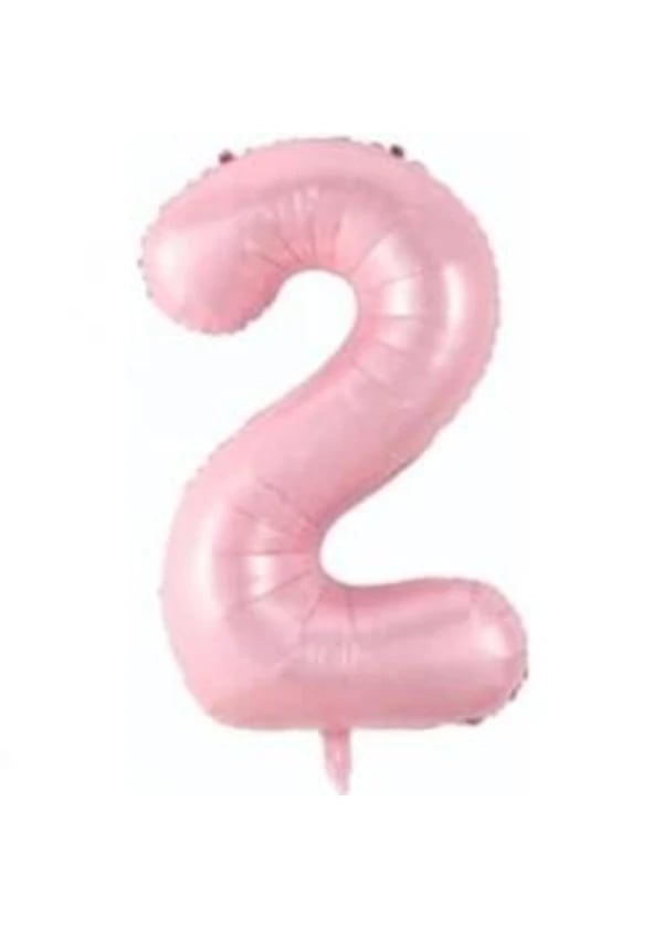 2 Rakam Folyo Balon Pembe 75cm - Gorsel 1