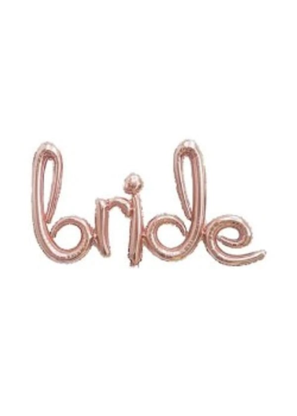 Bride Rose Gold El Yazısı Folyo Balon - Gorsel 1