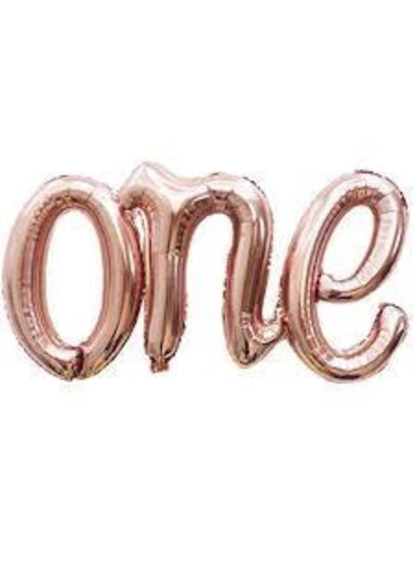 One Rose Gold Yazı Folyo Balon - Gorsel 1
