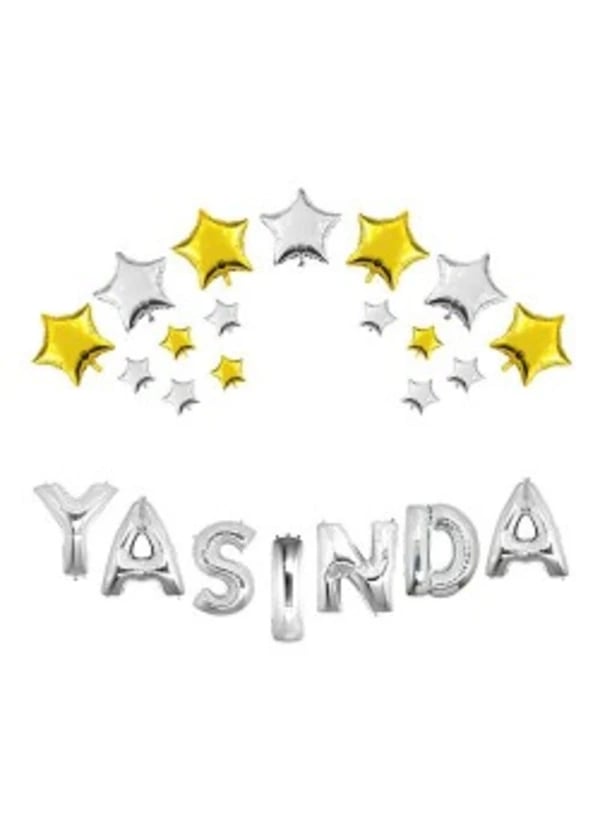 Yaşında Folyo Balon Seti Gümüş - Gorsel 1