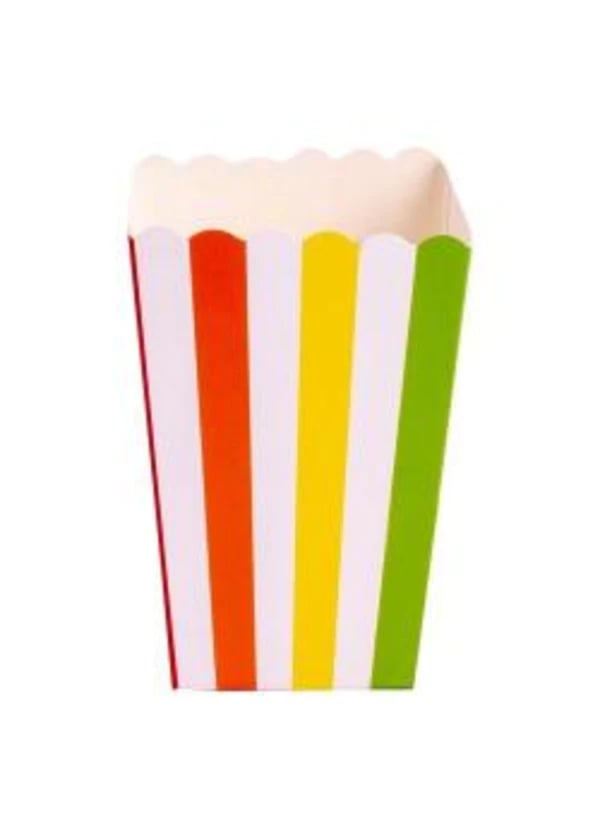 Renkli Çizgili Mısır Kutusu 8'li - Gorsel 1