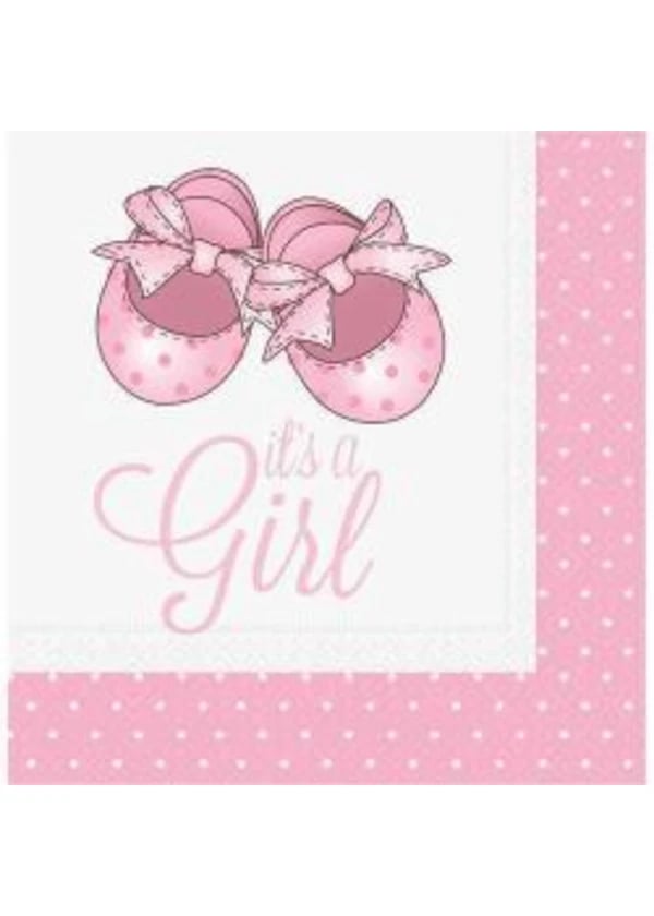 Pembe Patikler Kız Peçete 20'li - Gorsel 1