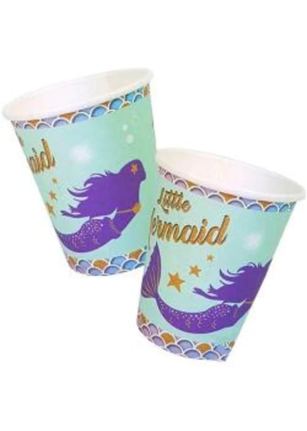 Deniz Kızı Karton Bardak 8'li - Gorsel 1