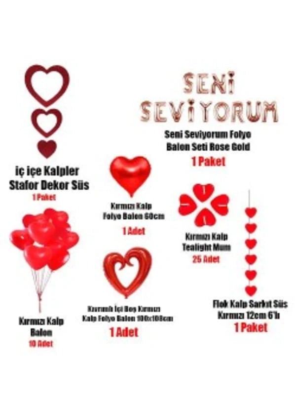 Sevgiliye Sürpiz Evlenme Teklifi Süsleme Seti - Gorsel 1