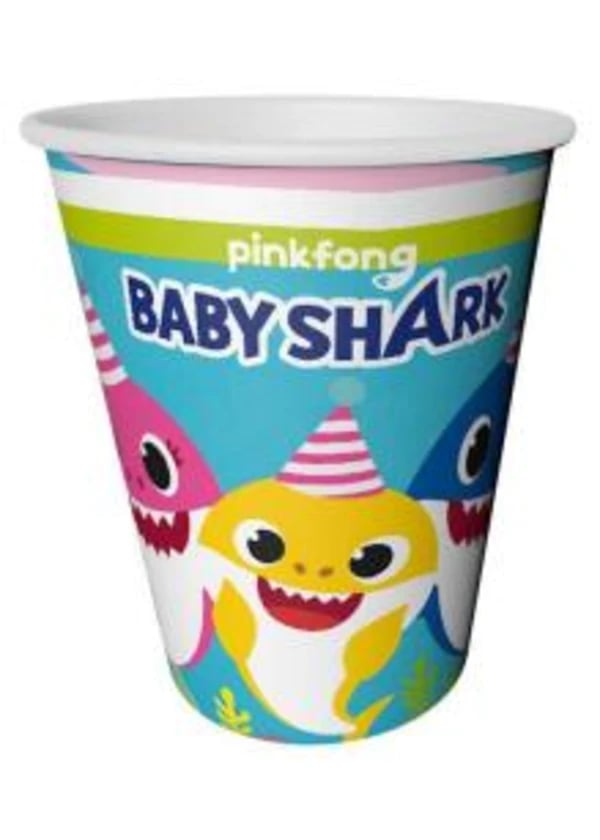 Baby Shark Karton Bardak 8'li - Gorsel 1