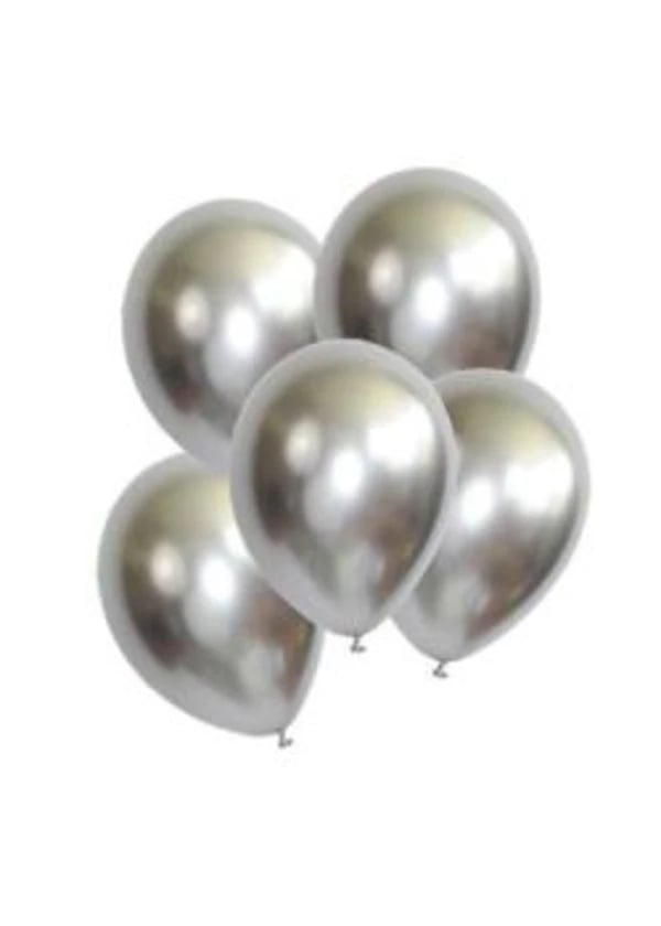 Krom Gümüş Balon 50'li Paket - Gorsel 1