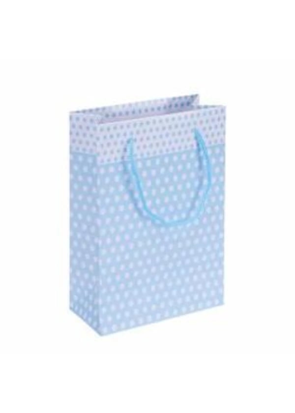 Mavi Puantiyeli Karton Çanta 12x17cm 25ad. - Gorsel 1