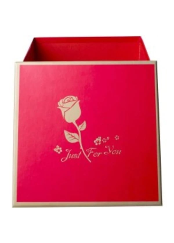 Kırmızı Flowers Hediye Kutusu 16X19X19cm - Gorsel 1