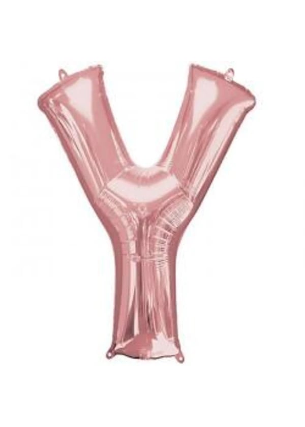 Y Harf Folyo Balon Rose Gold 100cm - Gorsel 1