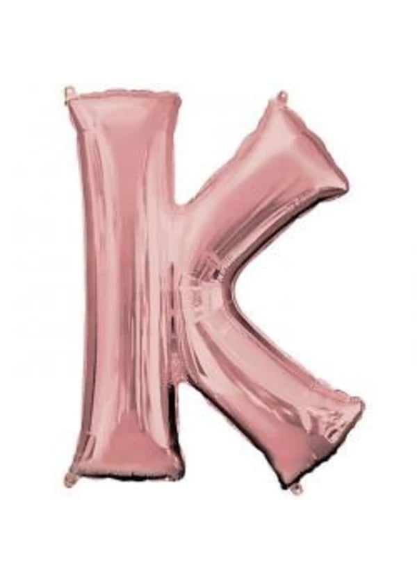 K Harf Folyo Balon Rose Gold 100cm - Gorsel 1