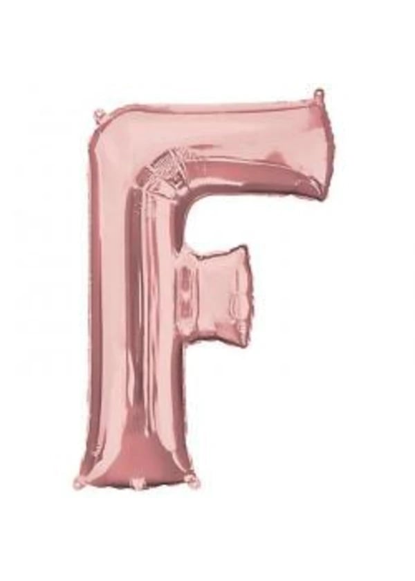 F Harf Folyo Balon Rose Gold 100cm - Gorsel 1