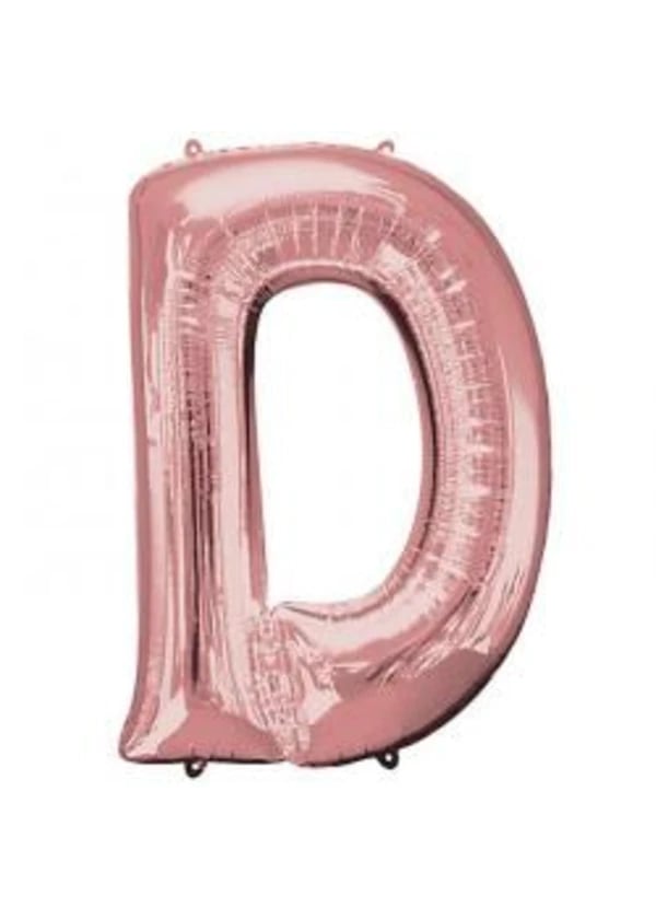 D Harf Folyo Balon Rose Gold 100cm - Gorsel 1