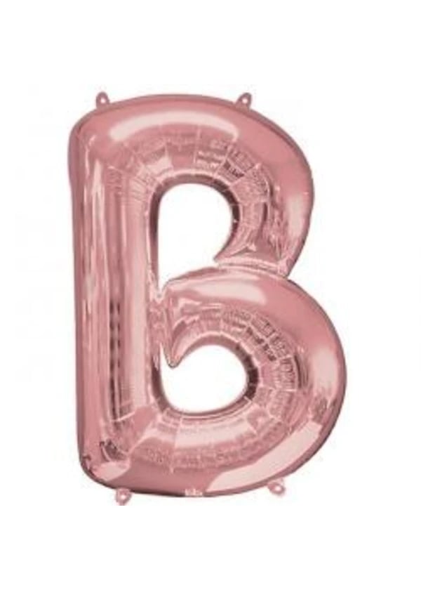 B Harf Folyo Balon Rose Gold 100cm - Gorsel 1