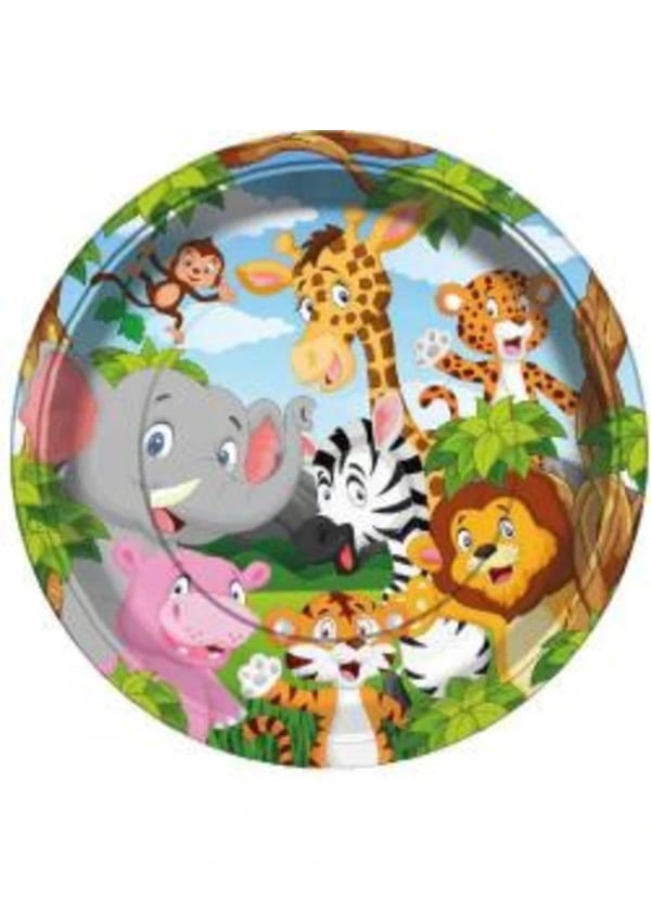 Safari Temalı Karton Tabak 8'li - Gorsel 1