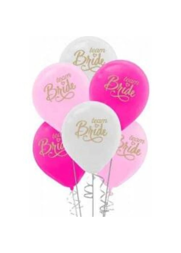 Team Bride Baskılı Karışık Balon 5'li Paket - Gorsel 1