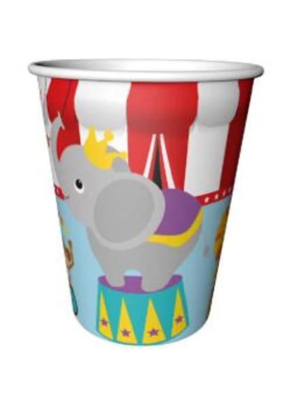 Neşeli Sirk Karton Bardak 8'li - Gorsel 1