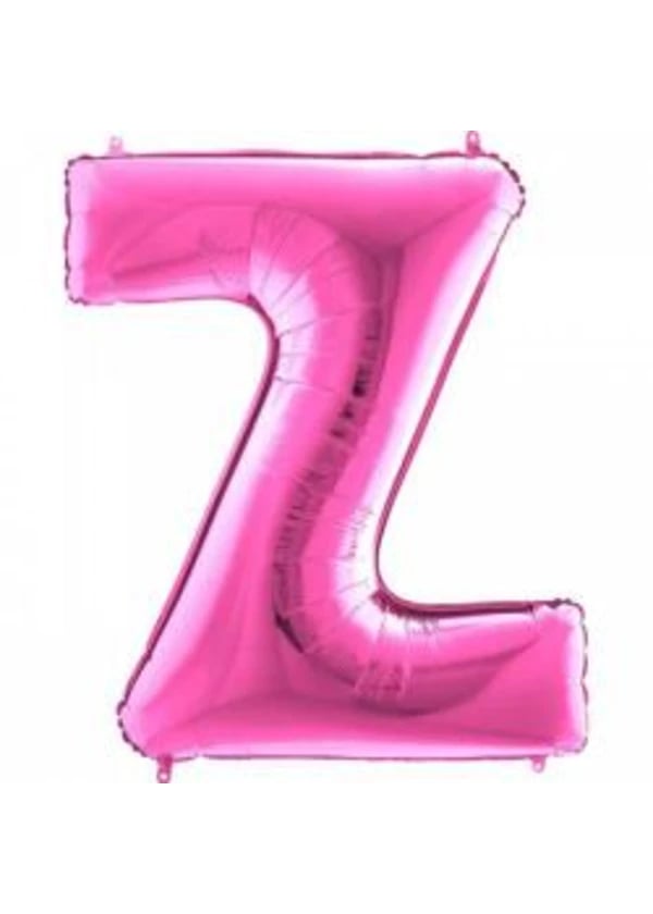 Z Harf Folyo Balon Fuşya 100cm - Gorsel 1