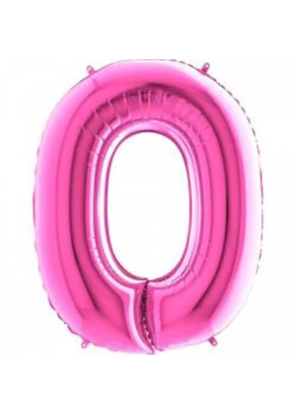 O Harf Folyo Balon Fuşya 100cm - Gorsel 1
