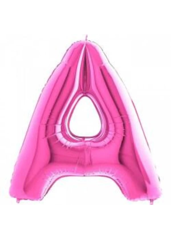 A Harf Folyo Balon Fuşya 100cm - Gorsel 1
